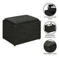 thumbnail image 2 of Convenience Concepts Designs4Comfort Accent Storage Ottoman with Reversible Tray, Dark Charcoal Gray Fabric, 2 of 10