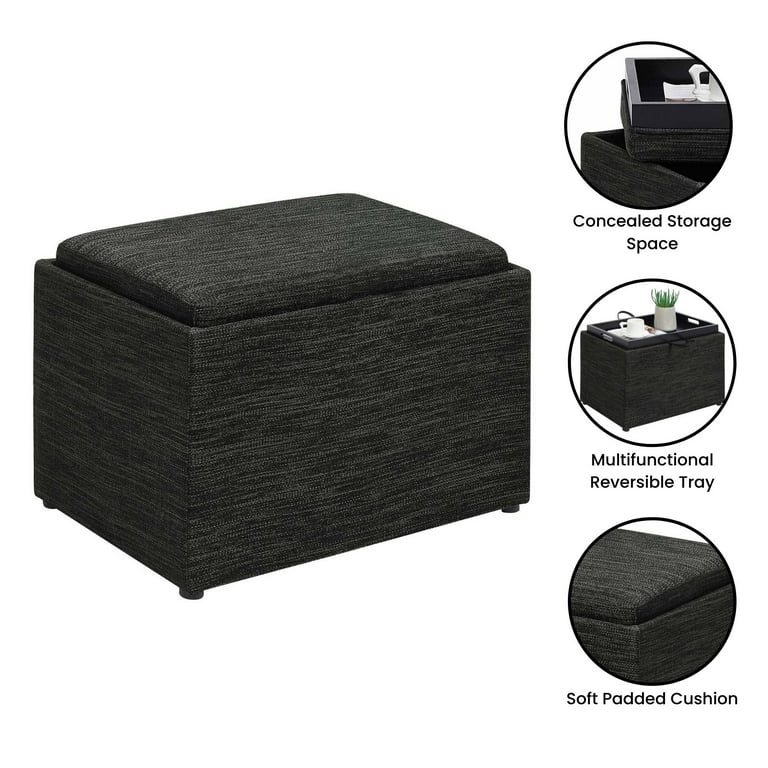 Convenience Concepts Designs4Comfort Accent Storage Ottoman with  