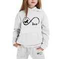 thumbnail image 3 of WOYY Toddler Girls Hoodie Set Horse Print Hooded Sweatshirt Joggers Outfits, Sizes 3-4T, 3 of 3