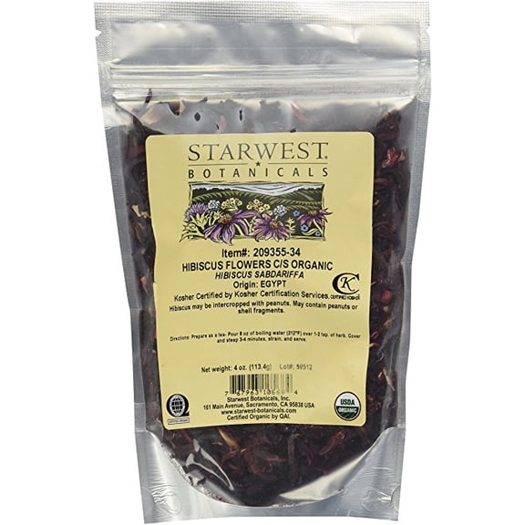 starwest hibiscus flower c/s org 4 oz 4 oz