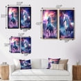 thumbnail image 4 of Designart "Cosmic Unicorn Purple Magical Charm III" Fantasy Unicorn Framed Wall Art Set Of 2 - Children's Art Purple Frame Gallery Set For Office Decor, 4 of 6