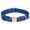 Blue, variant on Leather Dog Collar with Engraved Metal Buckle for Outdoor Use Soft Padded and Reflective Small to Large Breed Dogs 15" to 19" Neck 4 Color Options