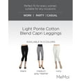 thumbnail image 2 of MeMoi Light Ponte Cotton Blend Capri Leggings - Womens - Female, Small, Ivory, 2 of 12