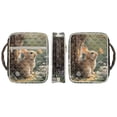 thumbnail image 3 of Xixirimido Rabbit Butterfly Forest Floral Print Quilted Bible Cover Case for Women Men Large Carrying Bag Book Tote Bags with Handle Bible Study Supplies Christian Gifts for Easter, 3 of 7