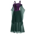 thumbnail image 3 of LINMOUA Women Plus Size Cold Shoulder Butterfly Sleeve Halloween Gothic Dress, 3 of 8