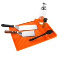 thumbnail image 1 of Barbeque Grill Accessories Tools for Side Shelf Mat Grill Pad Grill Kitchen Counter Spatula Silicone Mat Orange Large, 1 of 5