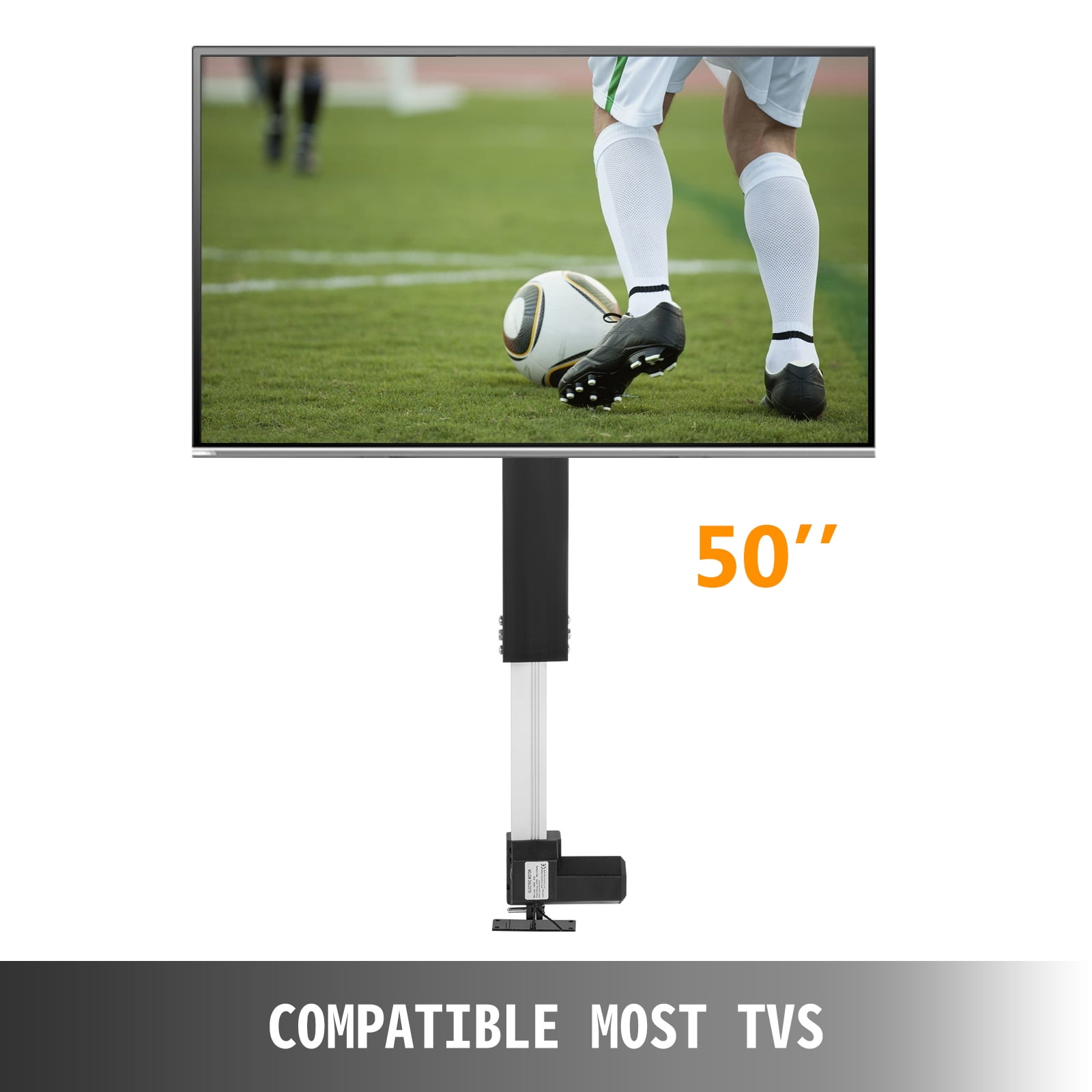 VEVORbrand Motorized TV Lift Mount 38-65" Height Adjustable, 28" Stroke Length, Fit for Max.50" TV Lift with Long-Distance Regulator, Load Capacity 132 lbs
