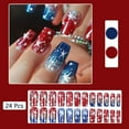 thumbnail image 7 of Rainbow Press on Nails Medium Square Fake Nails with Colorful Stripes Design Summer Glue on Nails Glossy Acrylic False Nails Cute Nails Press ons Full Cover Stick on Nails 24Pcs, 7 of 7
