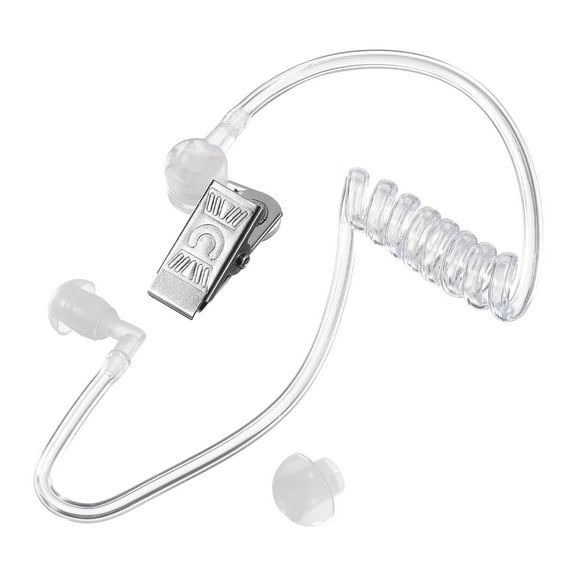 Uxcell Ear Piece Headset Earpiece Agent Secret Earpiece Costume Prop Acoustic Tube with Earbuds for Audio Headsets 1Pc