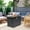 Black, variant on 43in Gas Fire Pit Table, 50000 BTU Outdoor Wicker Propane Firepit with Protective Glass, Gas Firepit with Volcanic Stone, Gas Fire Pits for Outside Deck Garden Backyard