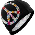 thumbnail image 1 of FYBTO Casquette de Natation Signe de Paix Fleur Adulte FYBTO Polyester, 1 of 4