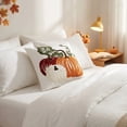 thumbnail image 5 of EWASWON Halloween Pumpkin Throw Pillow Covers 100% Cotton Tufted Decorative for Couch Sofa Bed Farmhouse Fall Decor, 5 of 7