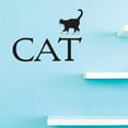 thumbnail image 1 of Custom Decals Cat Wall Art Size: 12 Inches x 30 Inches Color: Black, 1 of 1