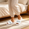 thumbnail image 2 of ichuanyi Fuzzy Open Toe Slippers for Women Indoor Cozy Fluffy Ladies Slippers, Cute Winter Bedroom House Shoes Slip On Slides Sandal, 2 of 9