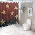 thumbnail image 7 of BCIIG Bathroom Decoration Set with Hooks, Colorful Luxury Graphic Print Polyester Shower Curtain Set, Waterproof Bathroom Decoration Set, Polyester fabric, easy to install, 7 of 7
