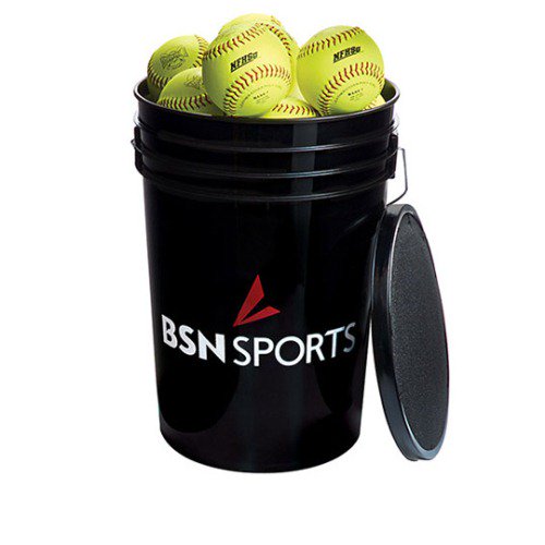 BSN Sports Softballs in a Bucket, 11'' 2 Dozen