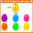 thumbnail image 2 of Huevos de Pascua ZICZLI 200 piezas, 7 colores, 7,5 cm, rellenables, 2 of 8