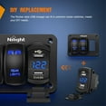 thumbnail image 4 of Nilight Rocker Switch Style Dual USB Outlet LED Voltmeter Quick Connector 12V Car Replacement with Inline Fuse for Boats RVs Trucks Cars, 4 of 8