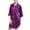 Purple, variant on IFNND Women's Satin Kimono Button Robe Half Sleeve Bathrobe Bridesmaid Wedding Party Dressing Gown