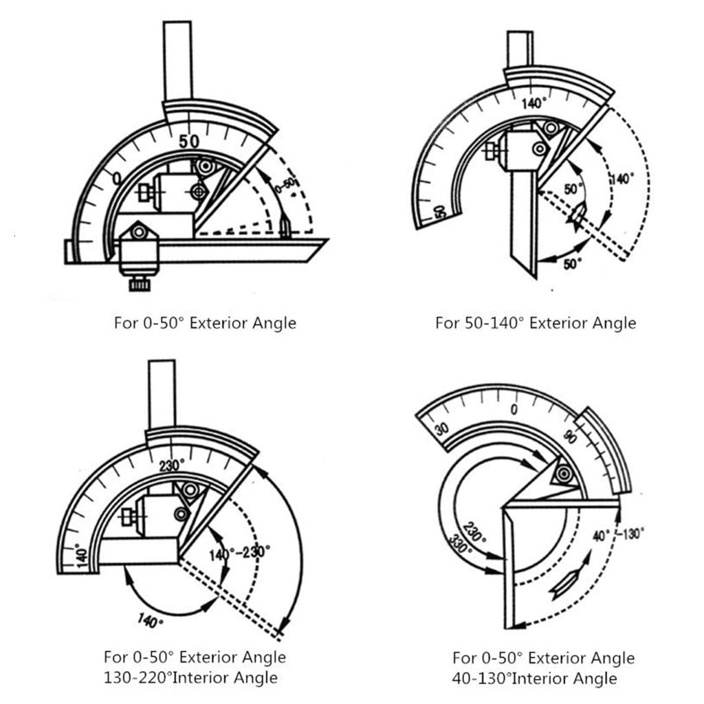 CEORPER Metal Vernier Bevel Protractor 0-320° Angles Measure Rulers Measurement Instrument for Woodworking/Construction