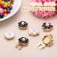 thumbnail image 4 of Uxcell 6Pcs Cubiertas de Botón, 0.91 Pulgadas Gemelos de Perla Rosa Aleación Botones Desmontables Clips Flor Clip-On Sujetadores Decorativos para Camisas de Vestir Blusas Trajes Tuxedos, Blanco-Dorado, 4 of 6