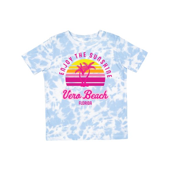 Inktastic Summer Enjoy the Sunshine Vero Beach Florida in Pink Boys or Girls Toddler T-Shirt