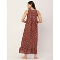 thumbnail image 4 of Moomaya Sleepwear, Sleeveless Long Nightdress, Printed Square Neck Nightgown Maxi, 4 of 9