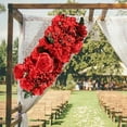thumbnail image 4 of Artificial Flower Wall Backdrop Wedding Road Cited Flowers Party Decoration Red, 4 of 7