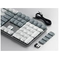 thumbnail image 2 of Satechi SM3 Mechanical Keyboard for Mac and Windows - 108 Keys Full Size with White LED Backlit, Wired and Bluetooth, Low Profile Brown Switches, USB-C Rechargeable - Light Gray/White, 2 of 6