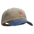 thumbnail image 5 of Kwanzaa Kuumba Embroidered Pigment Dyed Wash Caps - Khaki Navy OSFM, 5 of 5