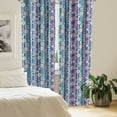 thumbnail image 2 of Ambesonne Abstract Curtains, Stripes Circles Party, Pair of 28"x84", Multicolor, 2 of 5
