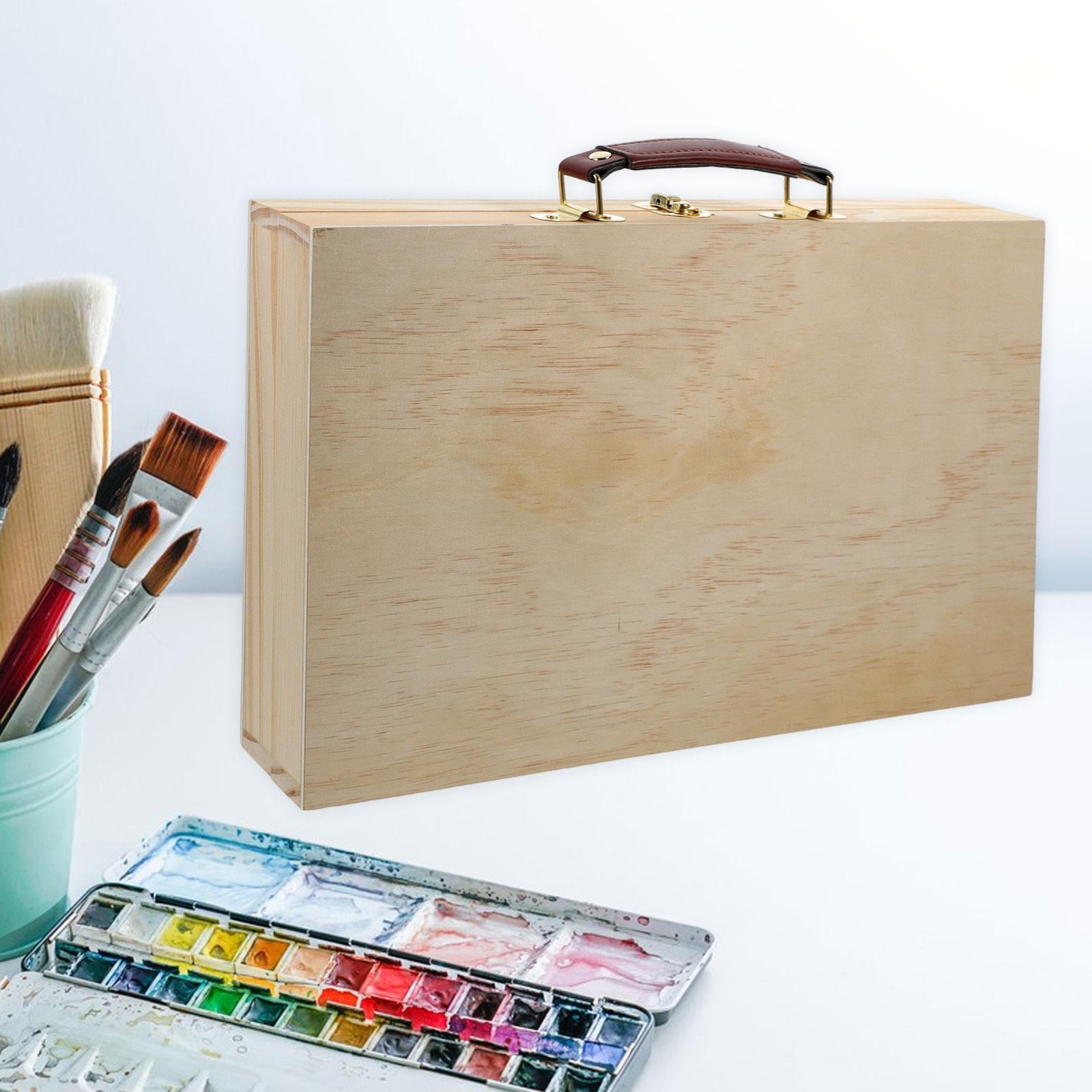 GUOOL Artist Supplies Box Art Tool Storage Box with Handle Travel Painting Tools Organizer Carrying Case for Markers Pastel Brushes