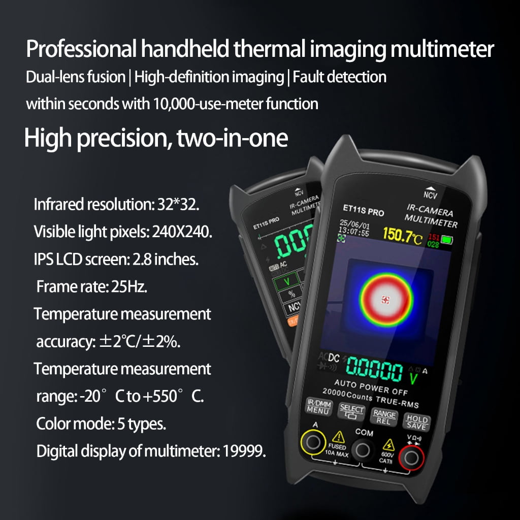 MOMOJIA Double Light Amalgamation Technology Allowed Warm Picturing Multimeter combined Tool Offering Transportable Plan and Picture Save