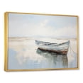 thumbnail image 2 of Designart "Petite Azure And Ivory Lake Boat I" Coastal Boat Floater Framed Wall Art Prints, 2 of 5