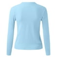 thumbnail image 7 of Baberdicy Cardigan for Women, Womens Solid Button Down Long Sleeve Classic V Neck Knit Cardigan Sweater Cardigan Sweaters for Women Sky Blue 2Xl, 7 of 7
