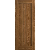 Slab Door Panel 18 x 80 inches | Ego 5006 Cognac Oak | Wood Veneer Doors | Pocket Closet Sliding Barn
