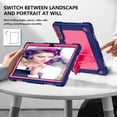 thumbnail image 4 of Hoibon for KADYBE D106 / MEIZE D106 Android 14 Tablet Shockproof Case with Shoulder Strap Kiskctand Kids Friendly Case For VOZIZOV D106 Android 14 / FEONAL 10.1 inch 2024 Tablet - NavyPink, 4 of 7