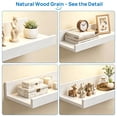 thumbnail image 2 of Sindcom 16inch Floating Shelves for Wall, Wall Shelves for Decor Storage, Wall Mounted Wood Shelves for Bedroom, Living Room, Bathroom, Kitchen, Picture Ledge Shelves, 5 Pack, White, 2 of 8