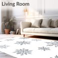 thumbnail image 2 of ODIKA 5'x7' Machine Washable Non-Slip Area Rug, Elegant Snowflake Holiday Festive Base Protection High Traffic Rug with Pad, Gray, 637028, 2 of 8
