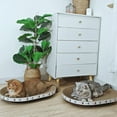 thumbnail image 2 of 4 Pack Extra Large Cat Scratcher Cardboard, Oval Cat Scratcher Bed Cat Scratch Bowl, Scratching Lounge Couch Round Shaped Cat Scratch Board Nest for Indoor Cats Furniture Protector, 2 of 7