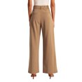 thumbnail image 4 of Pantalones Pantalones elegantes para mujer, pantalones informales de talle alto, bolsillos, pantalones de verano, atuendo diario Cgtredaw Caqui T S para Mujer, 4 of 8