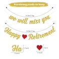 thumbnail image 2 of xianyou-Happy Retirement Banner and We Will Miss You Banner for Retirement Party Decorations(Pre-Strung), 2 of 4