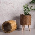 thumbnail image 1 of Vintage Imitation Rattan Woven Flower Shelf Planters Handmade,D, 1 of 5
