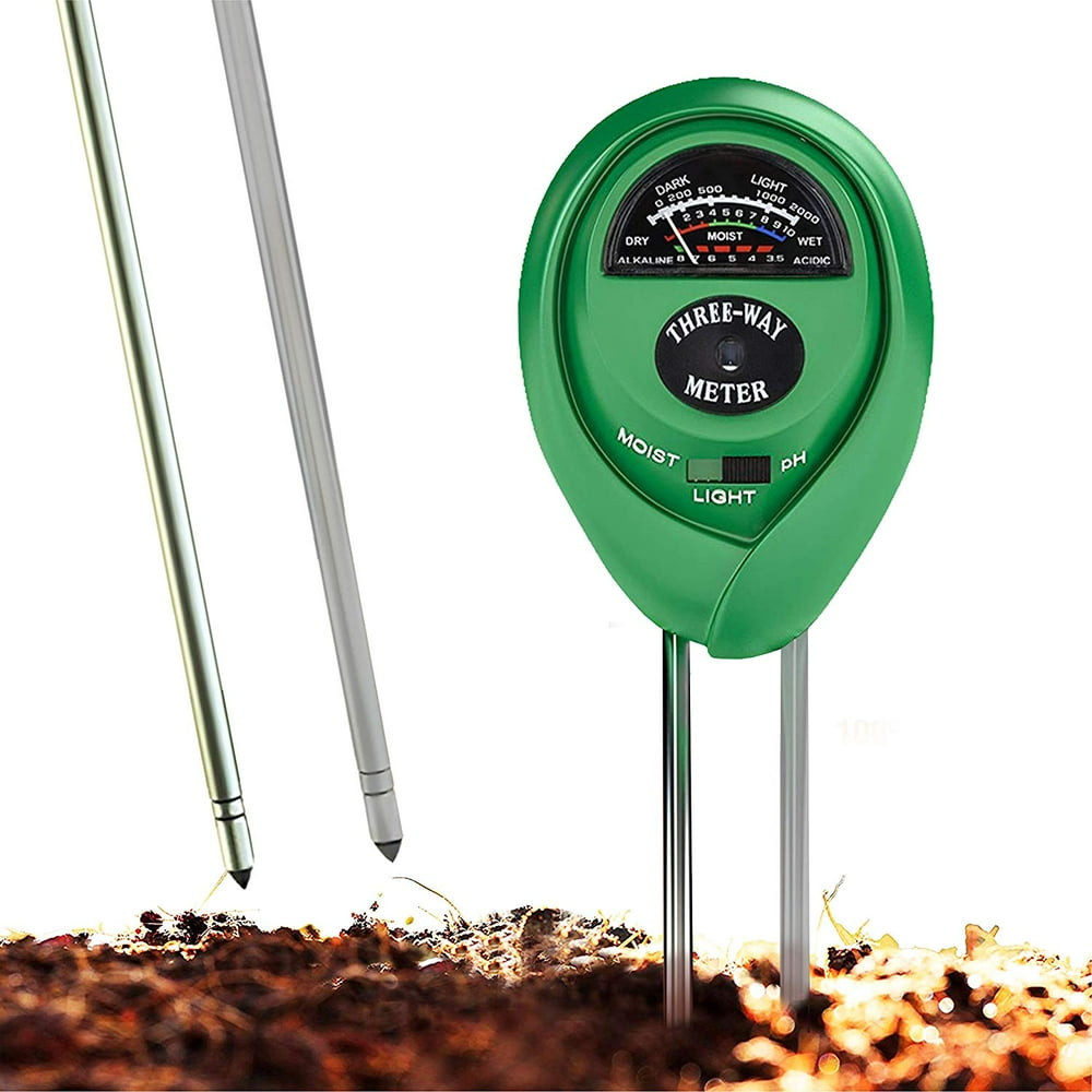 Soil pH Meter, 3in1 Soil Test Kit For Moisture, Light and pH, Indoor