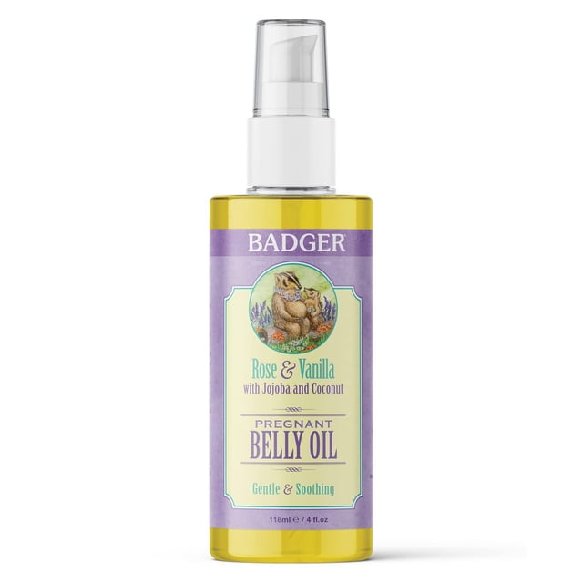 Aceite Corporal Badger Rose Vientre y Vainilla 4 oz