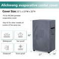 thumbnail image 2 of AIickwang Cubierta de enfriador de aire evaporativo portátil para exteriores, cubierta de enfriador de pantano impermeable resistente 600D, negro, 2 of 5