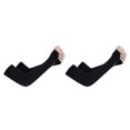 thumbnail image 4 of Guardurnaity 1 par de protección refrigeración mangas de brazo de seda helada seguridad Fitness Body Building protector solar para correr Negro 2piezas, 4 of 6
