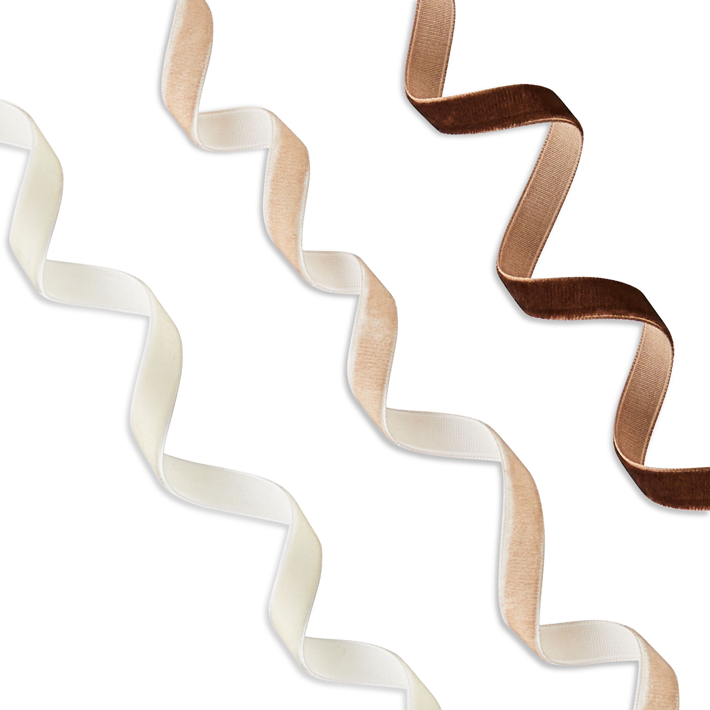 Ivory, Tan, and Beige Christmas Ribbons, 12', 3 Pack, by My Texas House