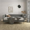 thumbnail image 2 of DHP Franklin Mid-Century Upholstered Daybed Frame, Grey Linen, Full, 2 of 22