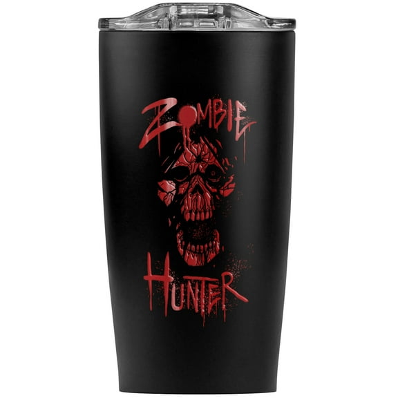 Zombie Hunter Red Skull Stainless Steel 20 oz Travel Tumbler, Vacuum Insulated & Double Wall with Leakproof Sliding Lid | Great for Coffee/Hot Drinks and Cold Beverages
